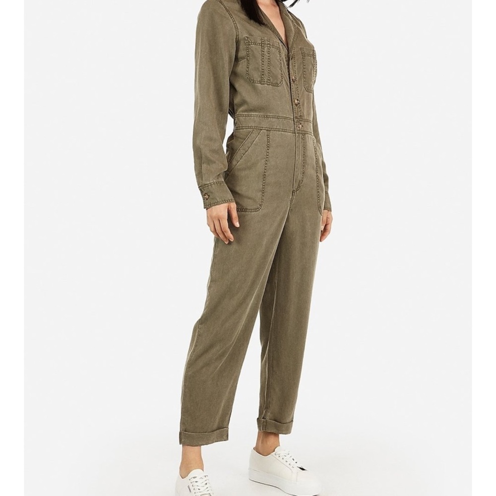 Express jumpsuit army green